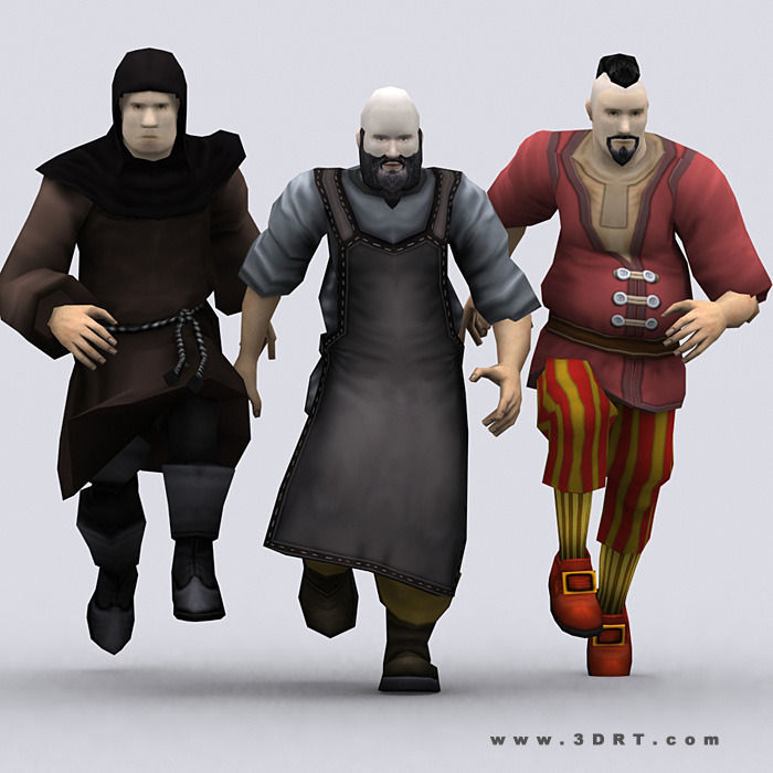 3DRT - Peasants Construction Kit Low-poly 3D model_5