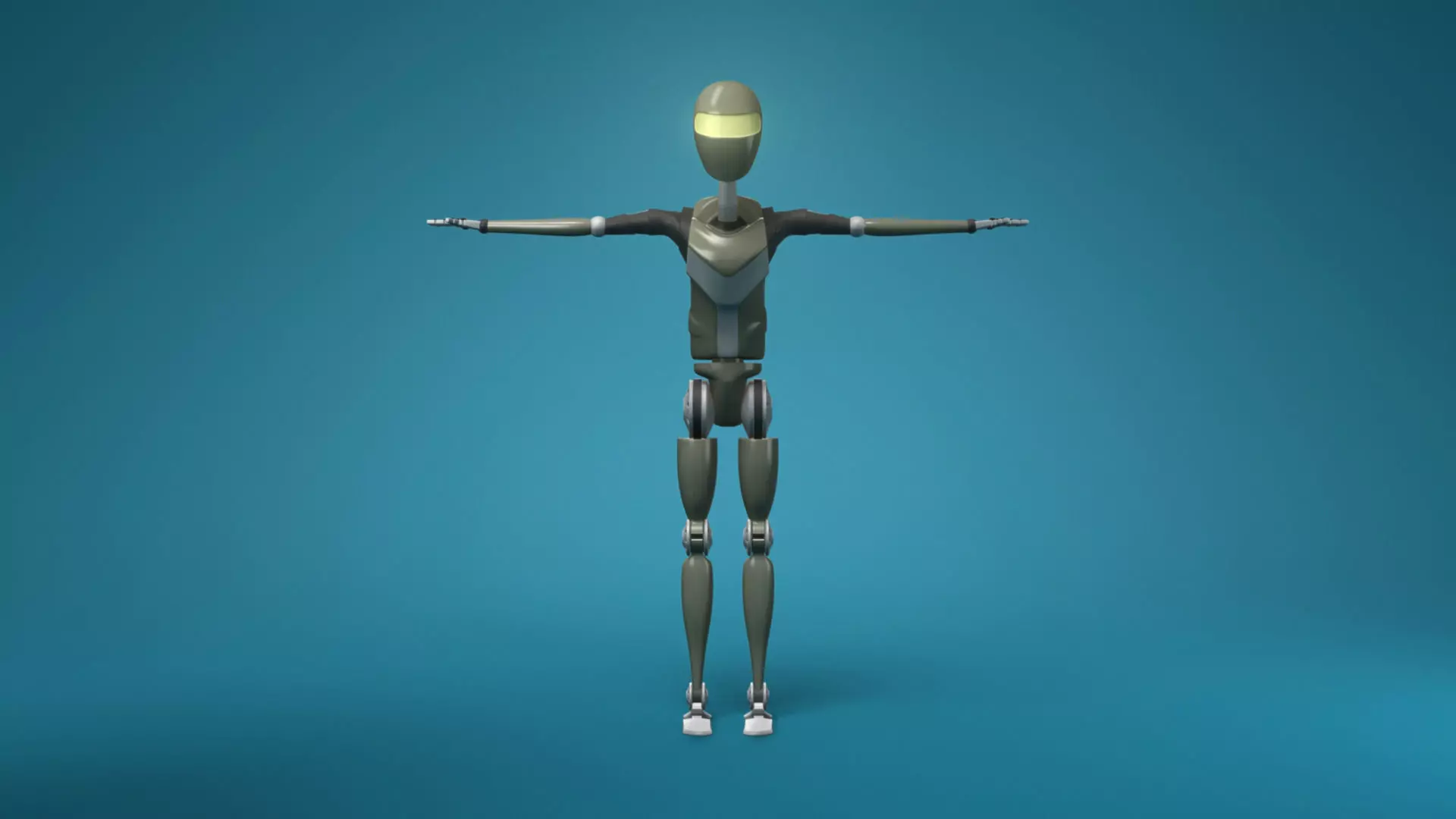 Sci-Fi Male Robot Rig Free 3D model