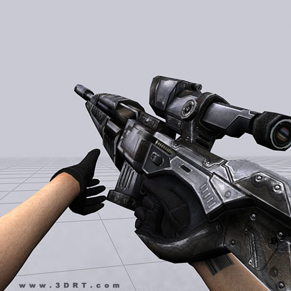 3DRT - Sci-Fi Firearms Animated  Low-poly 3D model_19