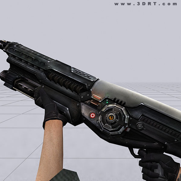 3DRT - Sci-Fi Firearms Animated  Low-poly 3D model_6