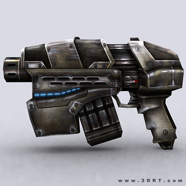 3DRT - Sci-Fi Firearms Animated  Low-poly 3D model_21