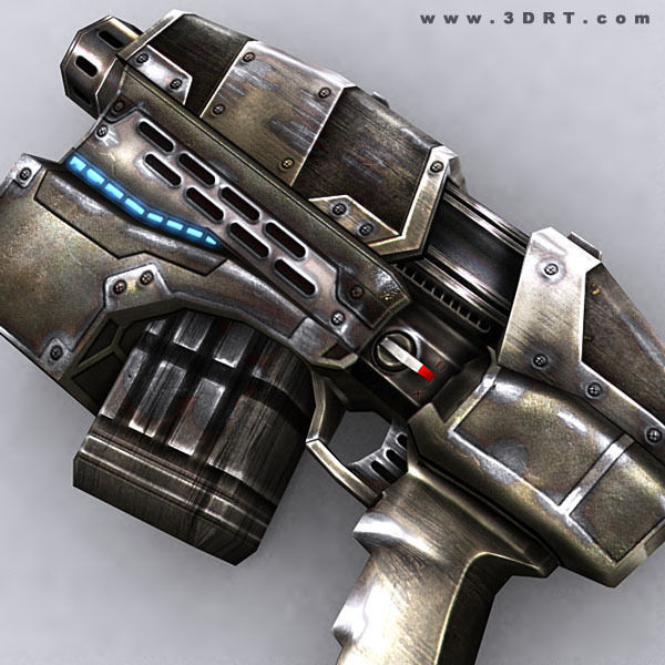3DRT - Sci-Fi Firearms Animated  Low-poly 3D model_24