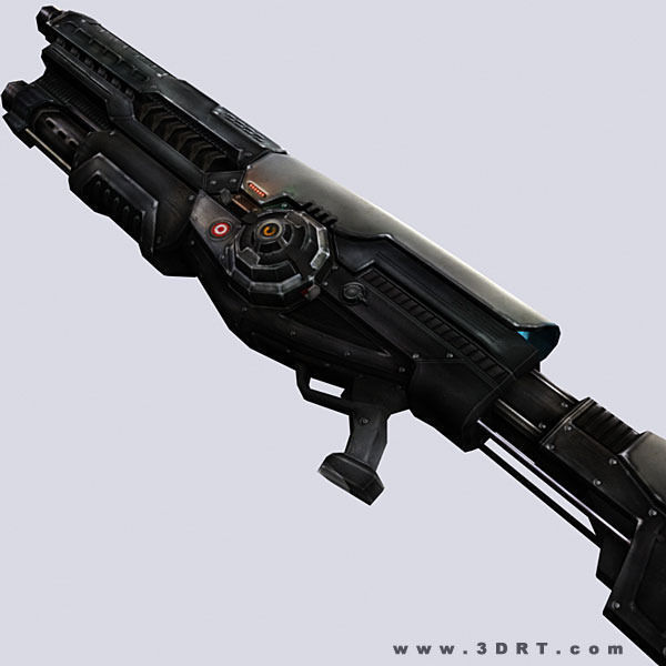 3DRT - Sci-Fi Firearms Animated  Low-poly 3D model_7