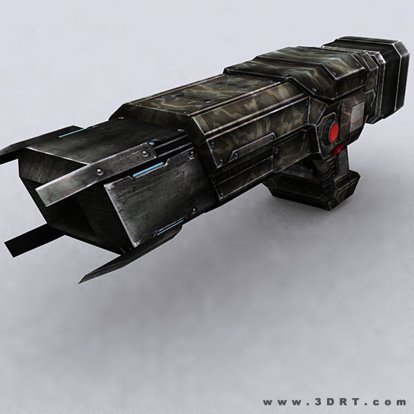 3DRT - Sci-Fi Firearms Animated  Low-poly 3D model_13