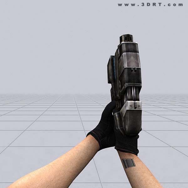 3DRT - Sci-Fi Firearms Animated  Low-poly 3D model_25