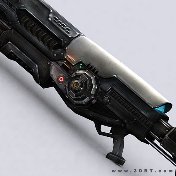 3DRT - Sci-Fi Firearms Animated  Low-poly 3D model_3