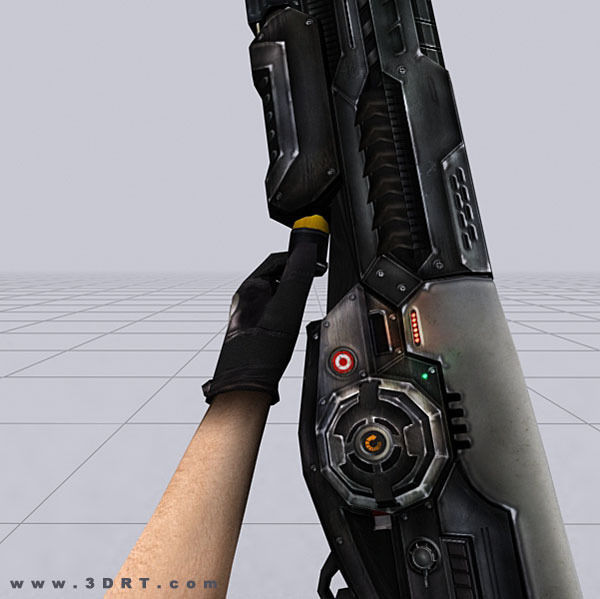 3DRT - Sci-Fi Firearms Animated  Low-poly 3D model_5