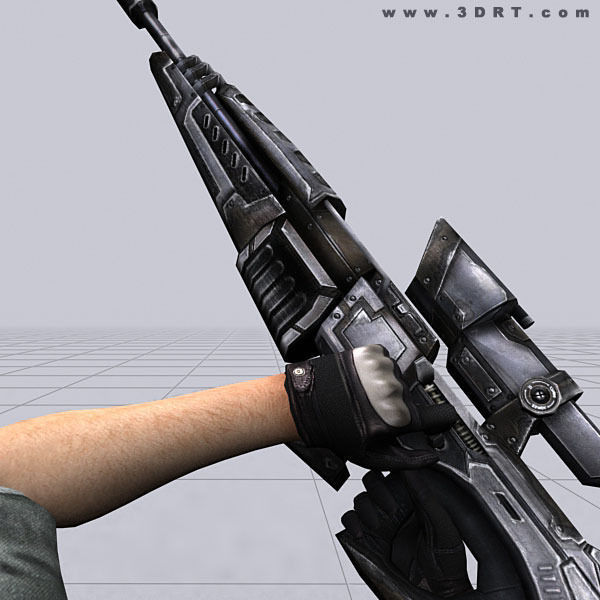 3DRT - Sci-Fi Firearms Animated  Low-poly 3D model_17