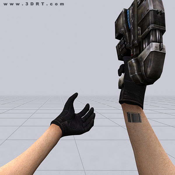 3DRT - Sci-Fi Firearms Animated  Low-poly 3D model_23