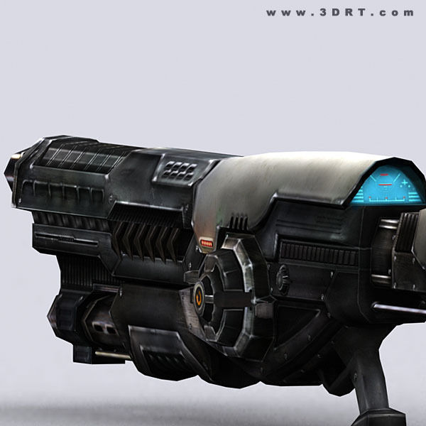 3DRT - Sci-Fi Firearms Animated  Low-poly 3D model_2