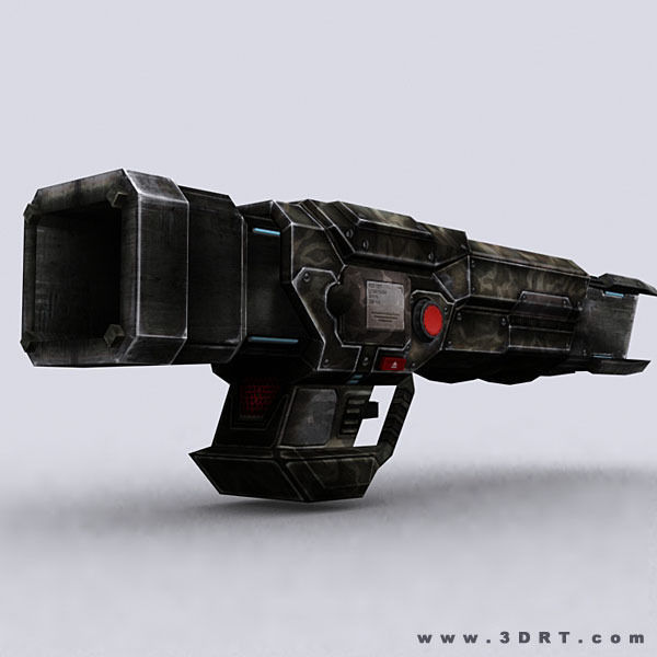 3DRT - Sci-Fi Firearms Animated  Low-poly 3D model_10
