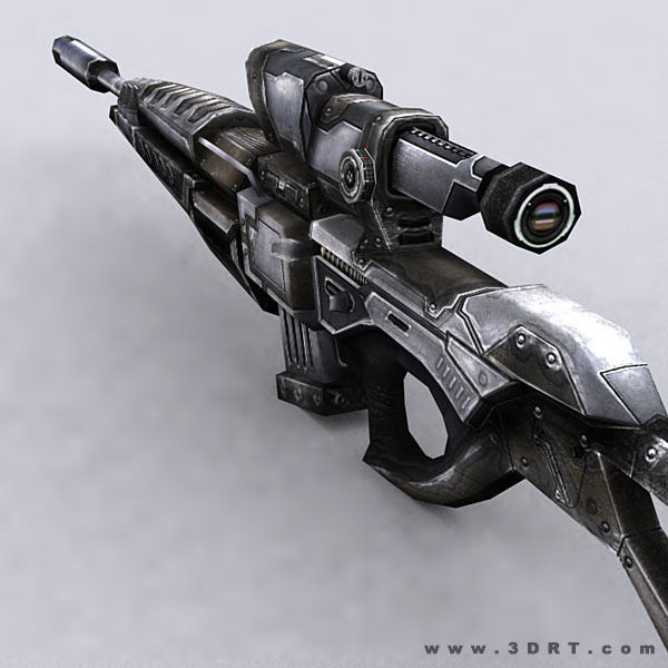 3DRT - Sci-Fi Firearms Animated  Low-poly 3D model_15