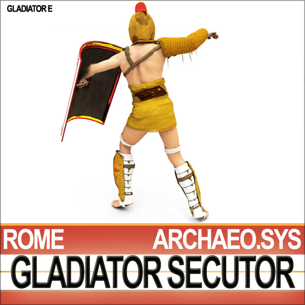 Roman Gladiator Secutor Props Poser Daz 3D model_2