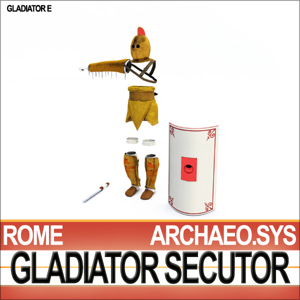 Roman Gladiator Secutor Props Poser Daz 3D model_7