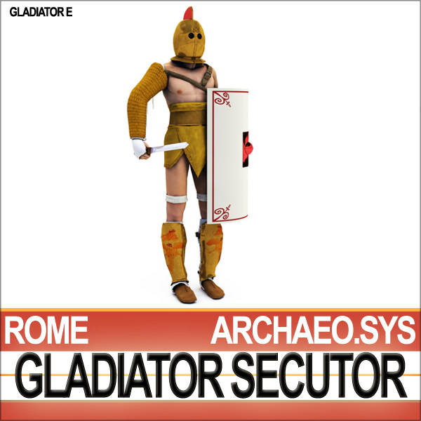 Roman Gladiator Secutor Props Poser Daz 3D model_3