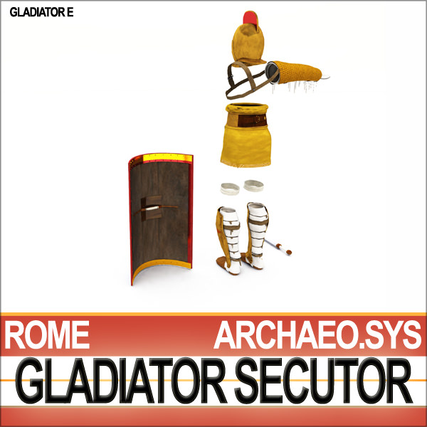 Roman Gladiator Secutor Props Poser Daz 3D model_6
