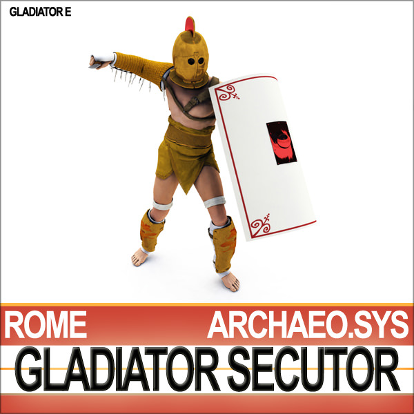 Roman Gladiator Secutor Props Poser Daz 3D model_1