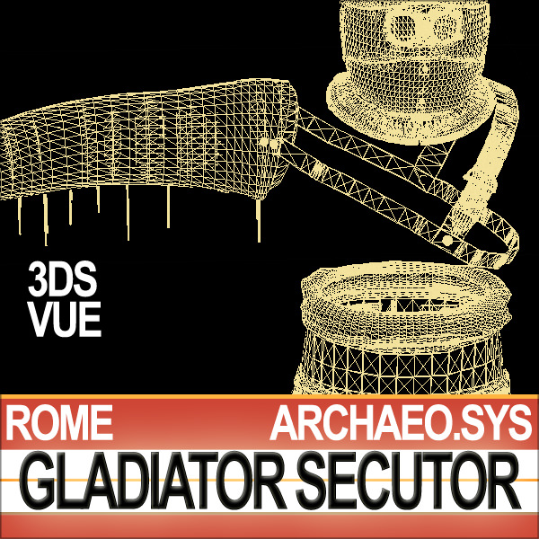 Roman Gladiator Secutor Props Poser Daz 3D model_14