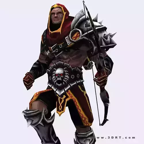 3DRT - Dark Archer Low-poly 3D model