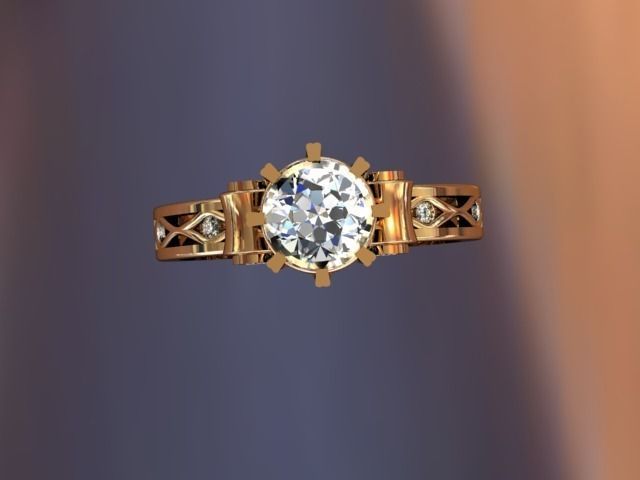 Gorgeous engagement ring  3D print model_2