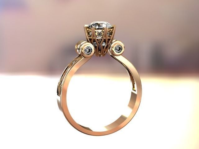 Gorgeous engagement ring  3D print model_1