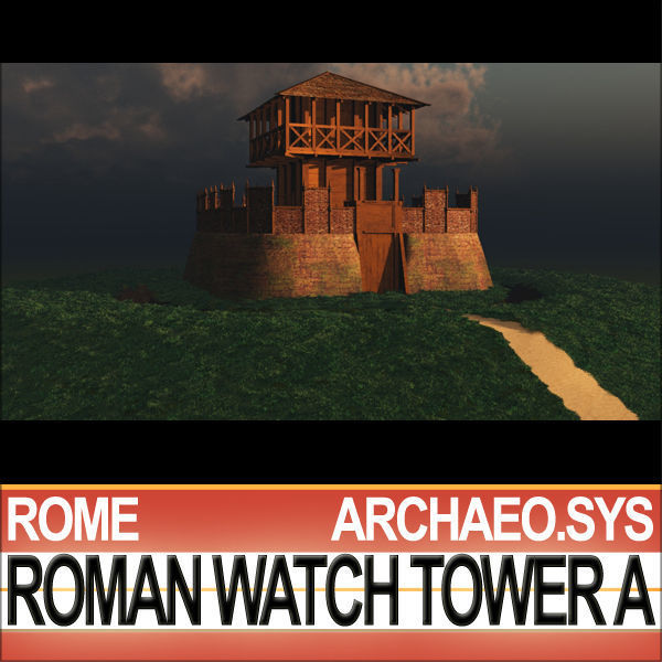 Roman Watch Tower Scene with Interiors A 3D model_6