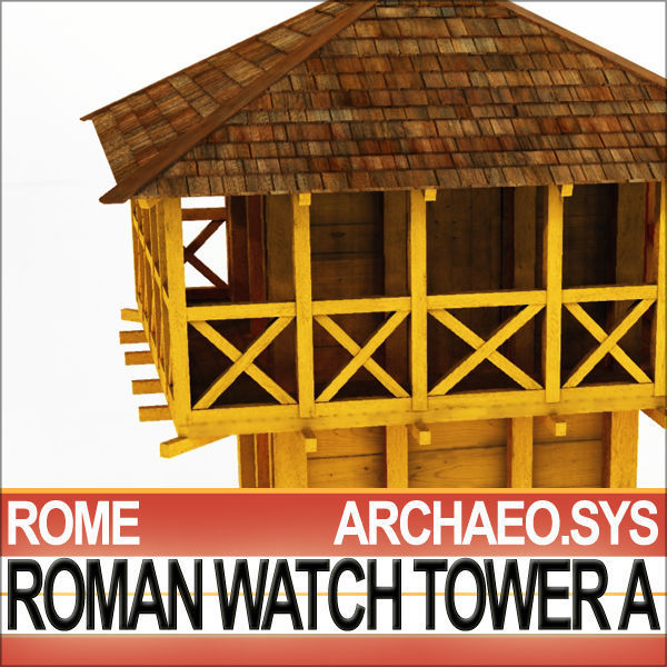 Roman Watch Tower Scene with Interiors A 3D model_9
