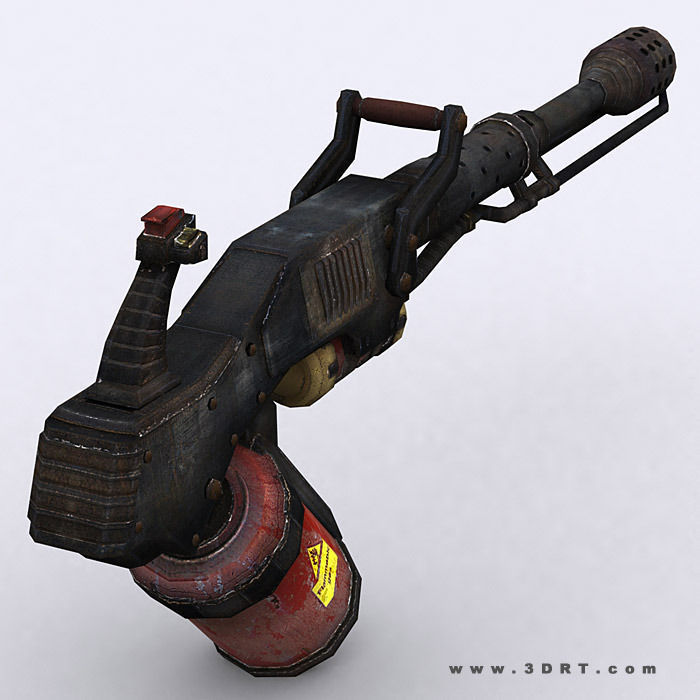 3DRT - Modern Firearms  Animated 2 Low-poly 3D model_6