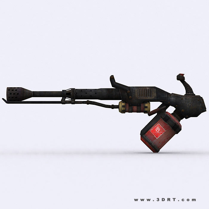 3DRT - Modern Firearms  Animated 2 Low-poly 3D model_14