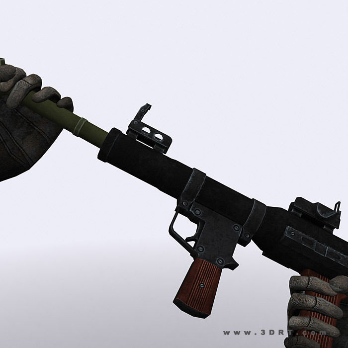 3DRT - Modern Firearms  Animated 2 Low-poly 3D model_10