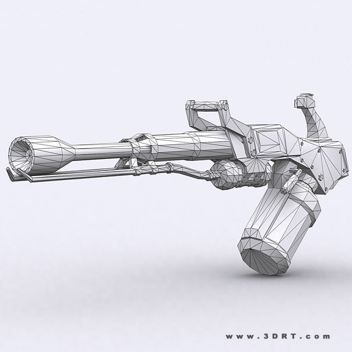 3DRT - Modern Firearms  Animated 2 Low-poly 3D model_13