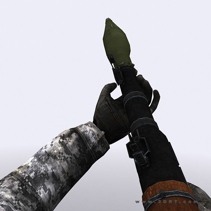 3DRT - Modern Firearms  Animated 2 Low-poly 3D model_19