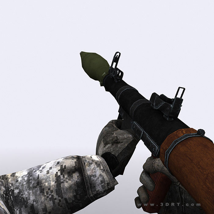 3DRT - Modern Firearms  Animated 2 Low-poly 3D model_4