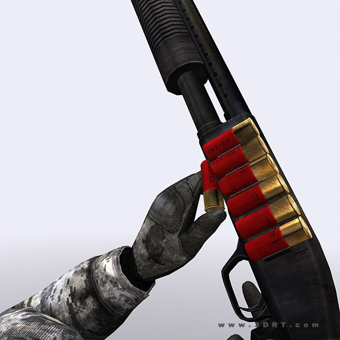 3DRT - Modern Firearms  Animated 2 Low-poly 3D model_7