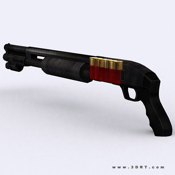 3DRT - Modern Firearms  Animated 2 Low-poly 3D model_22