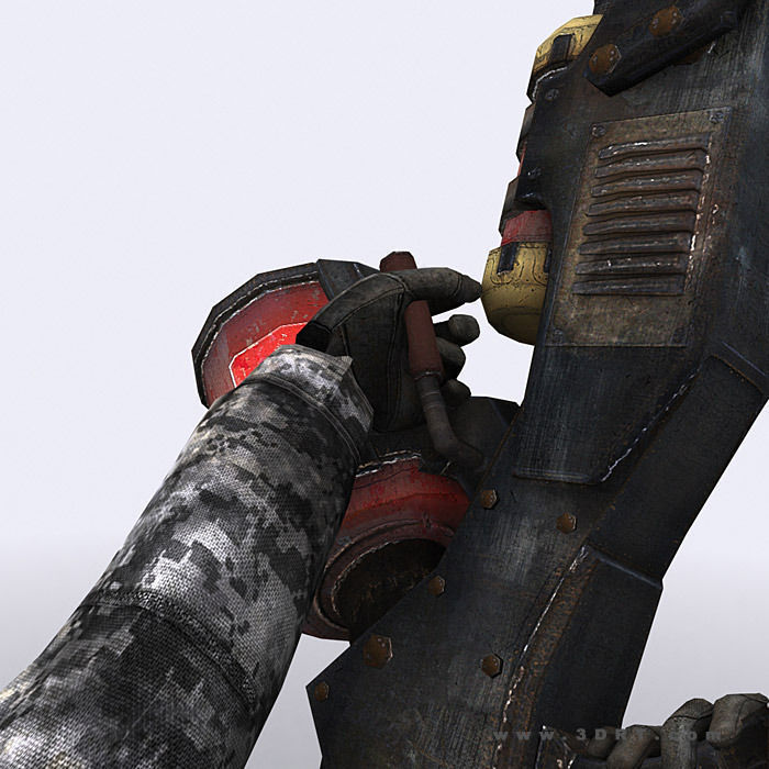 3DRT - Modern Firearms  Animated 2 Low-poly 3D model_5