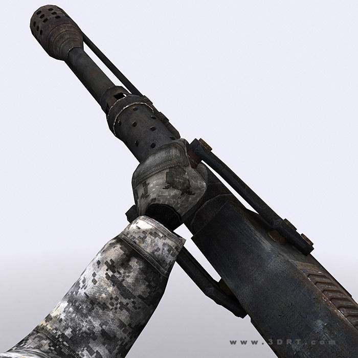 3DRT - Modern Firearms  Animated 2 Low-poly 3D model_15