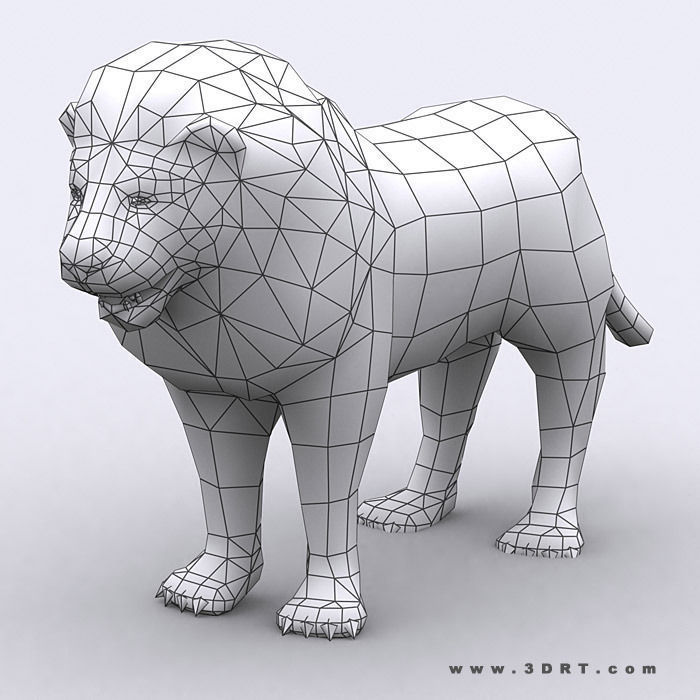 3DRT - Safari Animals Low-poly 3D model_21