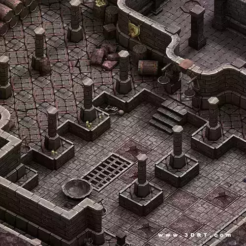 3DRT - Dungeon Master Construction Kit  Low-poly 3D model