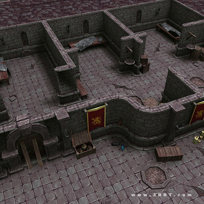 3DRT - Dungeon Master Construction Kit  Low-poly 3D model_4