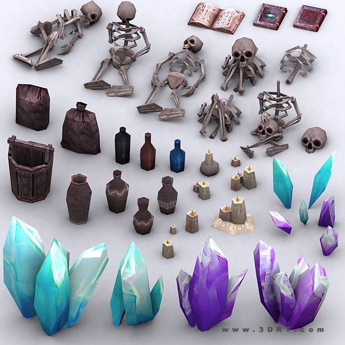 3DRT - Dungeon Master Construction Kit  Low-poly 3D model_21