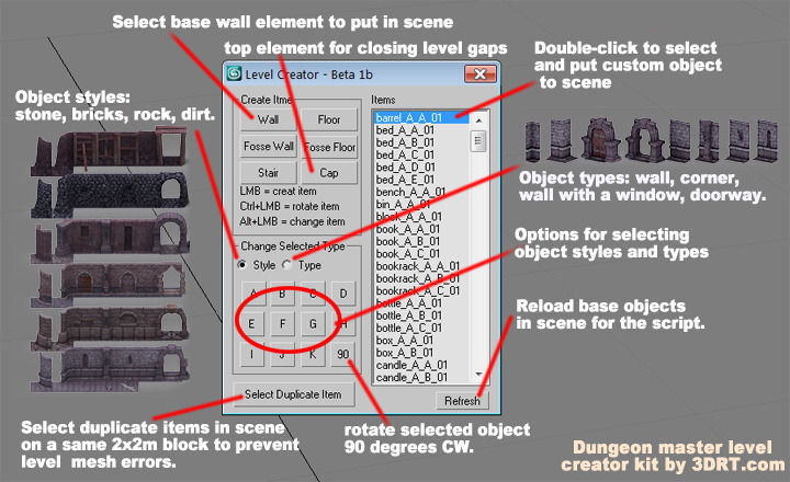 3DRT - Dungeon Master Construction Kit  Low-poly 3D model_24