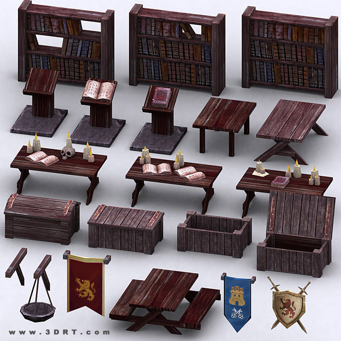 3DRT - Dungeon Master Construction Kit  Low-poly 3D model_19