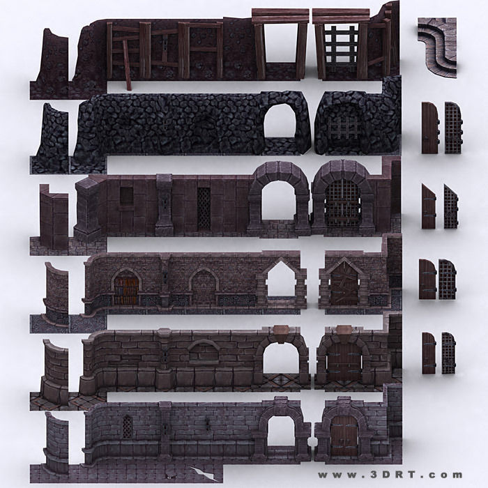 3DRT - Dungeon Master Construction Kit  Low-poly 3D model_20