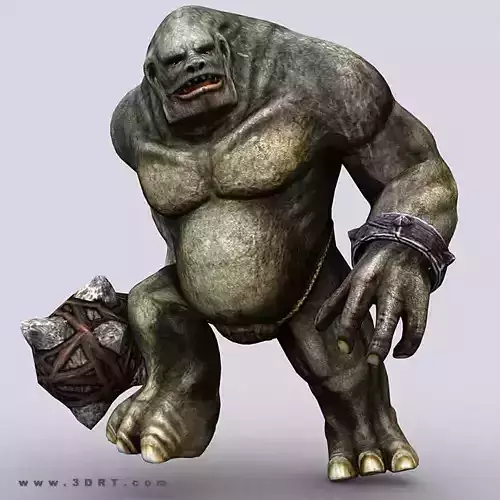 3DRT - Troll Golem Low-poly 3D model