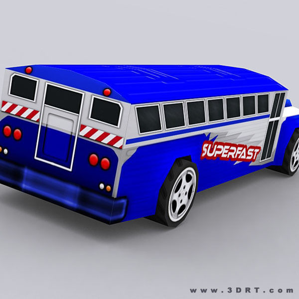 3DRT - Road Rush Busses Low-poly 3D model_11