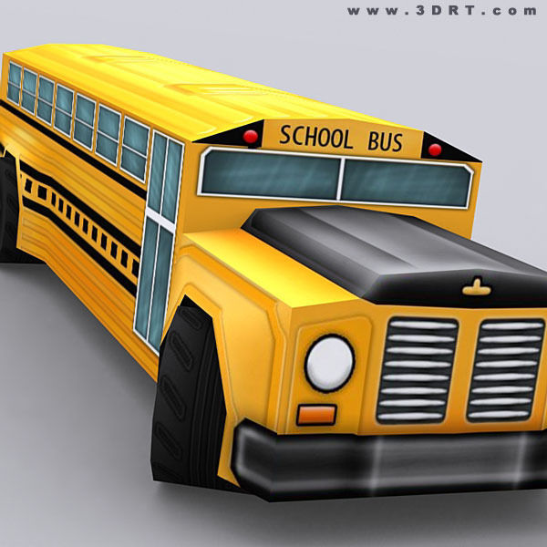 3DRT - Road Rush Busses Low-poly 3D model_6