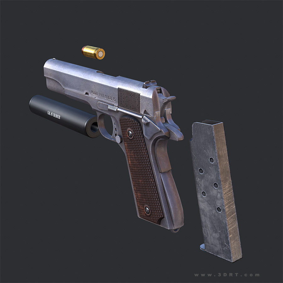 3DRT - Modern Firearms Animated HD Vol3 Low-poly 3D model_20