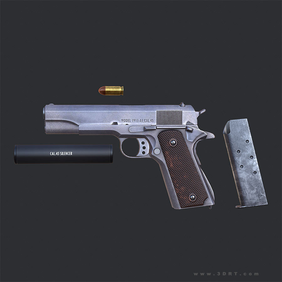 3DRT - Modern Firearms Animated HD Vol3 Low-poly 3D model_21