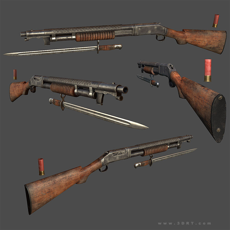 3DRT - Modern Firearms Animated HD Vol3 Low-poly 3D model_16